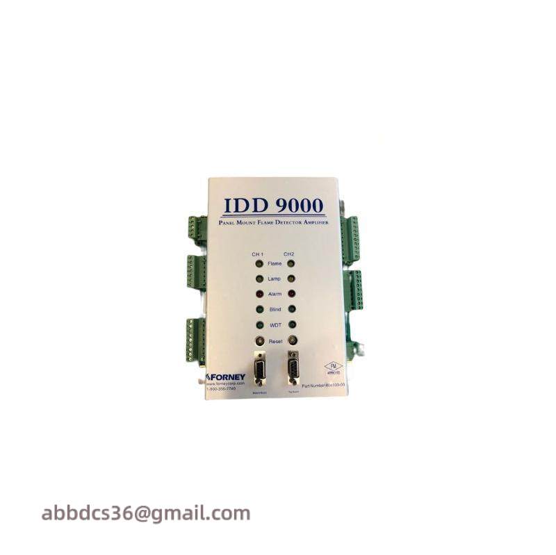 FORNEY IDD 9000 Series 408100-00 Panel Mount Dual Channel Flame Amplifier