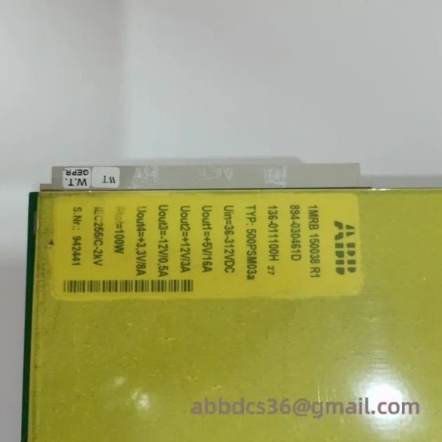ABB 500PSM03A 1MRB150038R1 Power Supply Management, Reliable Industrial Solution