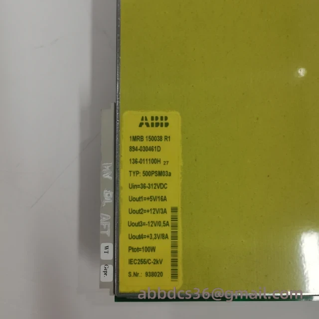 ABB_500PSM03a_1MRB_150038_R1_894-030375D_136-011100H_2.webp ABB 500PSM03a 1MRB 150038 R1 894-030375D 136-011100H Power Supply Module