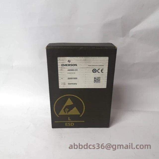 EMERSON_A6500-CC_9199-00120_1.webp EMERSON A6500-CC 9199-00120 Industrial Control Module
